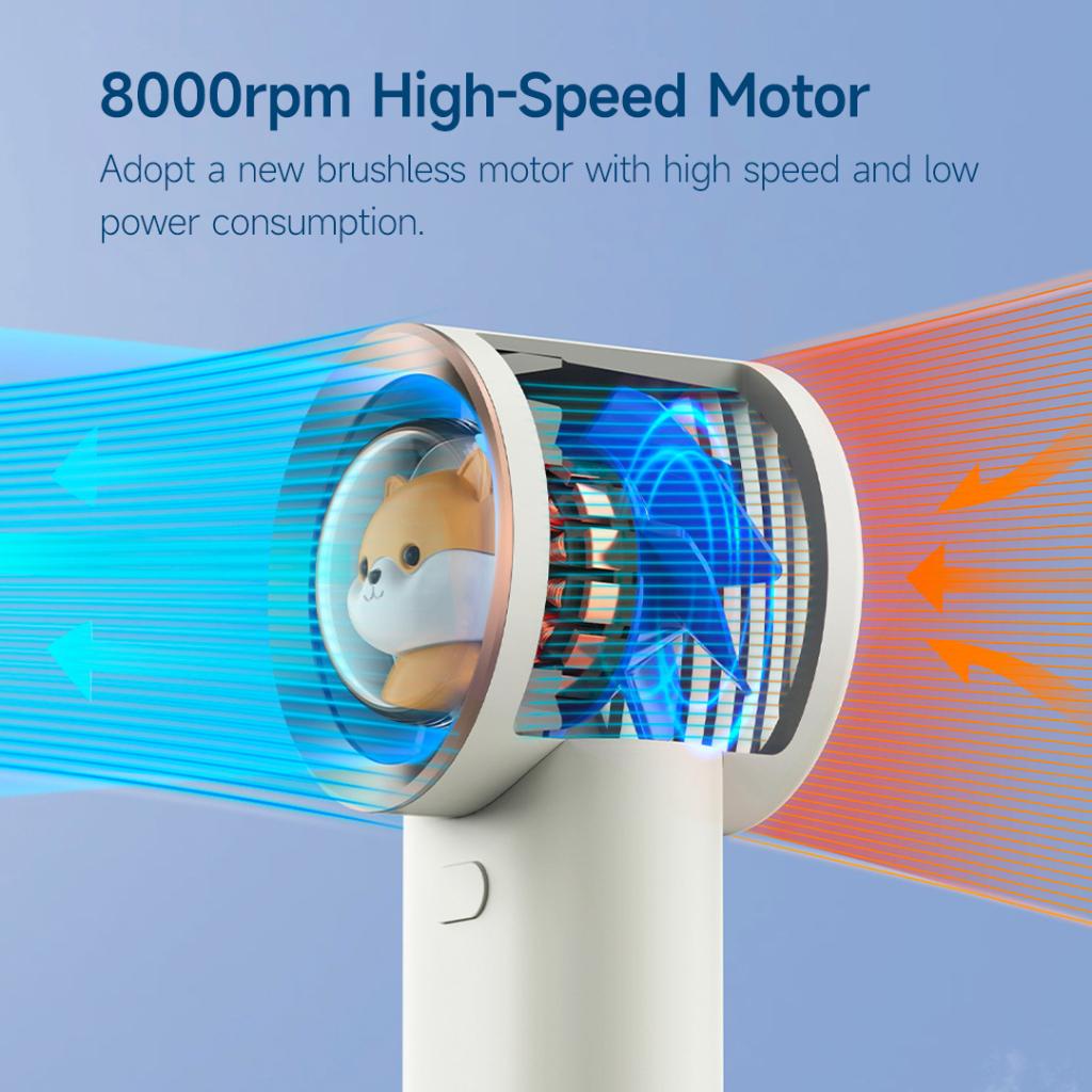 Xiaomi Youpin 3Life Quạt Mini Cầm Tay Chạy Pin Thiết Kế Đáng Yêu Mạnh Mẽ Dùng Khi Đi Du Lịch Ngoài Trời Hàng nhập khẩu