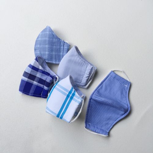 Khẩu trang cotton dày kẻ sọc cho trẻ em - 3 cái - giao màu ngẫu nhiên