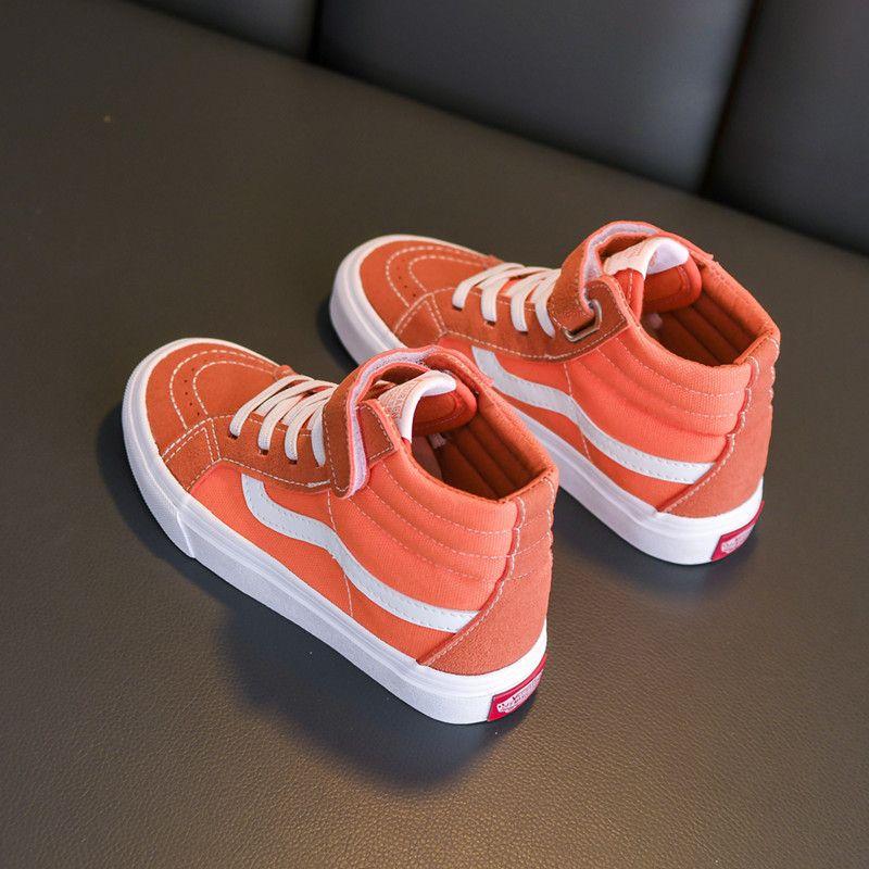 Giày Thể Thao Cao Cổ Bằng Vải Bạt Thời Trang Xuân Thu 2023 Dành Cho Trẻ Em giày thể thao