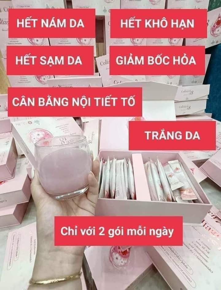 Collagen Beauty's 18 - Collagen Thanh Mộc Hương, Hỗ trợ dưỡng da, hỗ trợ tăng độ ẩm, tăng độ đàn hồi cho da