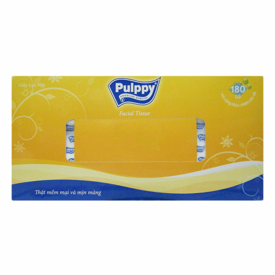 Giấy Lụa Hộp Pulppy (180 tờ) - Giao màu ngẫu nhiên