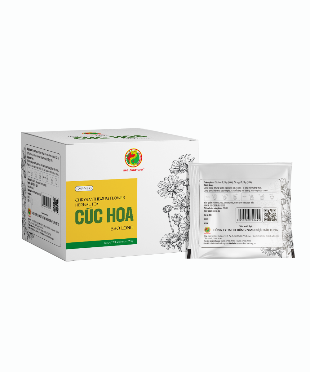 Trà Thảo Mộc Cúc Hoa - Bảo Long - Hàng Chính Hãng