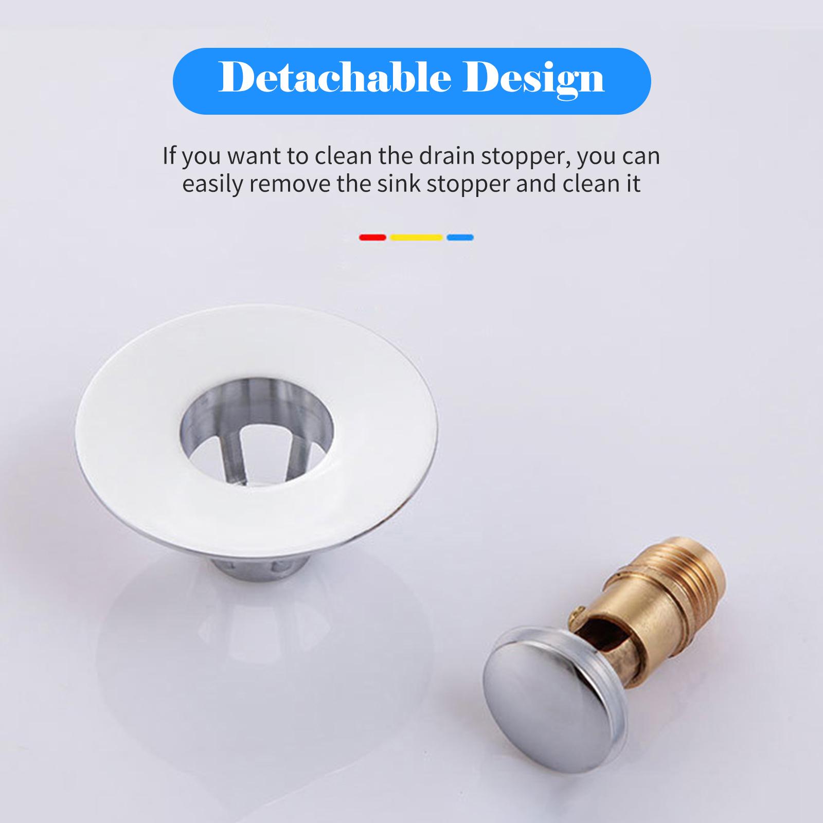 Nút lọc bật lên bồn rửa mặt lavabo nhà tắm bằng thép không gỉ, ngăn tóc và vật thể lạ, thoát nước