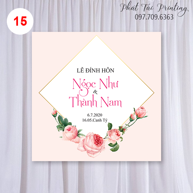 Bảng Backdrop trang trí đám cưới MS 15