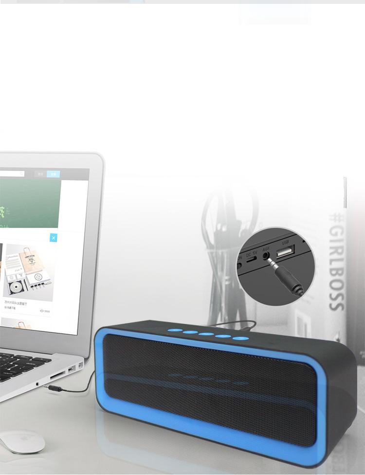 Loa máy tính để bàn không dây có chất lượng cao chất lượng cao Mini Di động Plug-In Loa ngoài trời Trò chơi Loa ngoài trời Mới Color: Blue