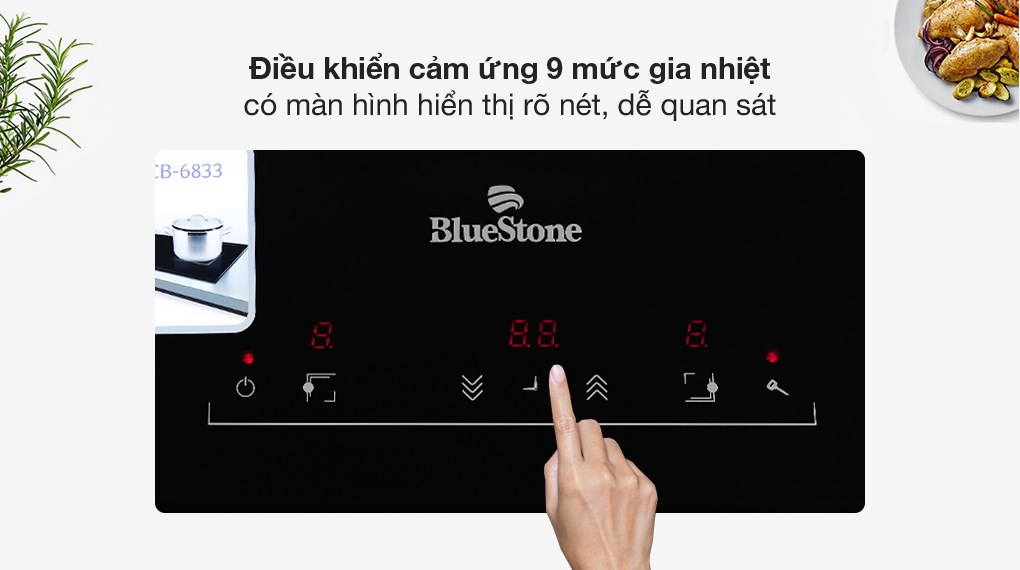 Bếp Âm Từ Đôi Inverter Bluestone ICB-6833 (4000W) - Hàng chính hãng