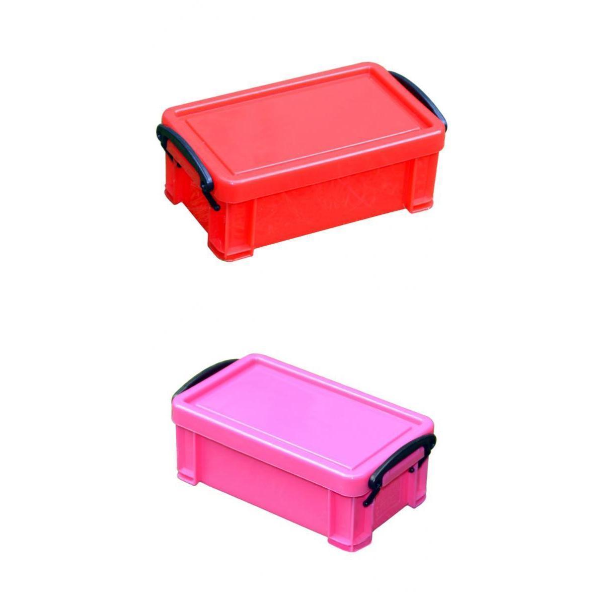 2x Latch Storage Box Stack Box Sundries Candies Organizer Food Container