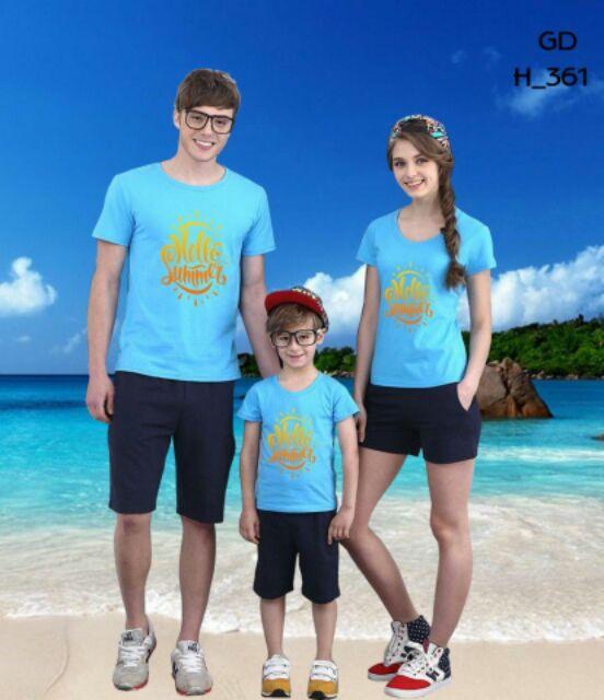 Áo gia đình cotton loại 1 đủ màu