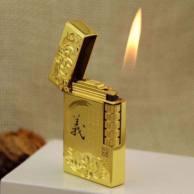 Bật Lửa Dùng Ga Khắc Hoa Văn Thư Pháp