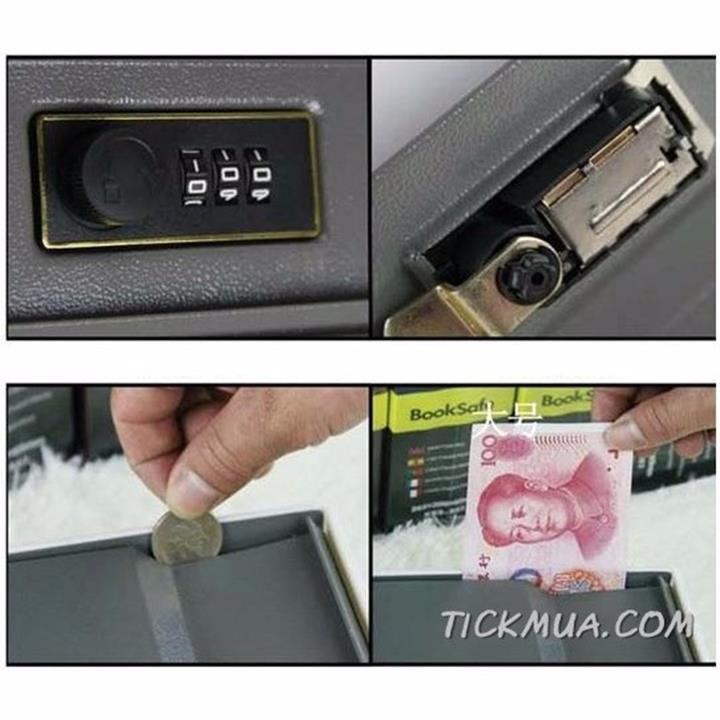 Két sắt mini giả sách, thiết kế độc đáo - Khóa số