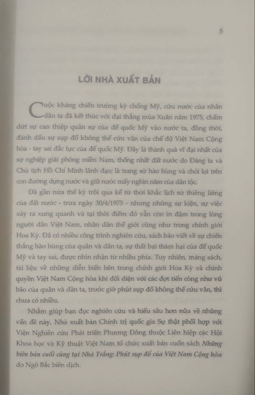 Những biên bản cuối cùng tại Nhà Trắng: Phút sụp đổ của Việt Nam Cộng Hòa
