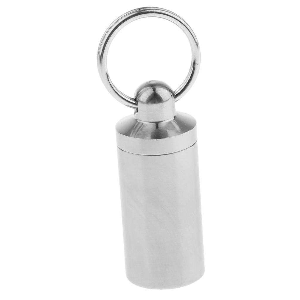 Waterproof Titanium Pocket Pill Box Capsule Tablet Bottle Holder Organizer Case Outdoor Travel