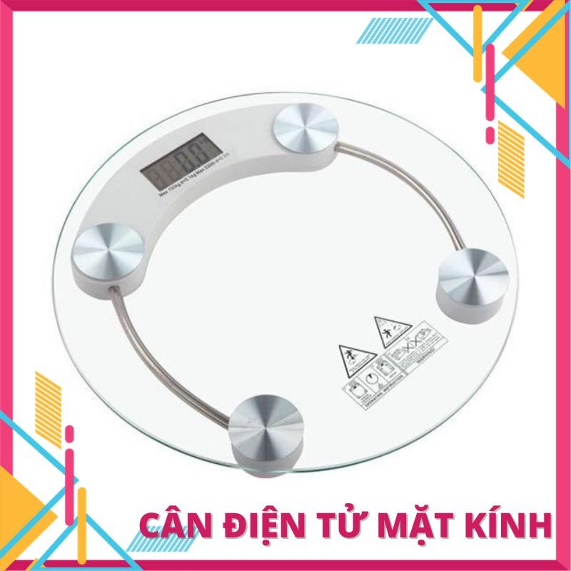 Cân Điện Tử Sức Khỏe Mặt Kính Cường Lực Hình Tròn 26 Cm Độ Chính Xác Cao, Bề Mặt Trong Suốt