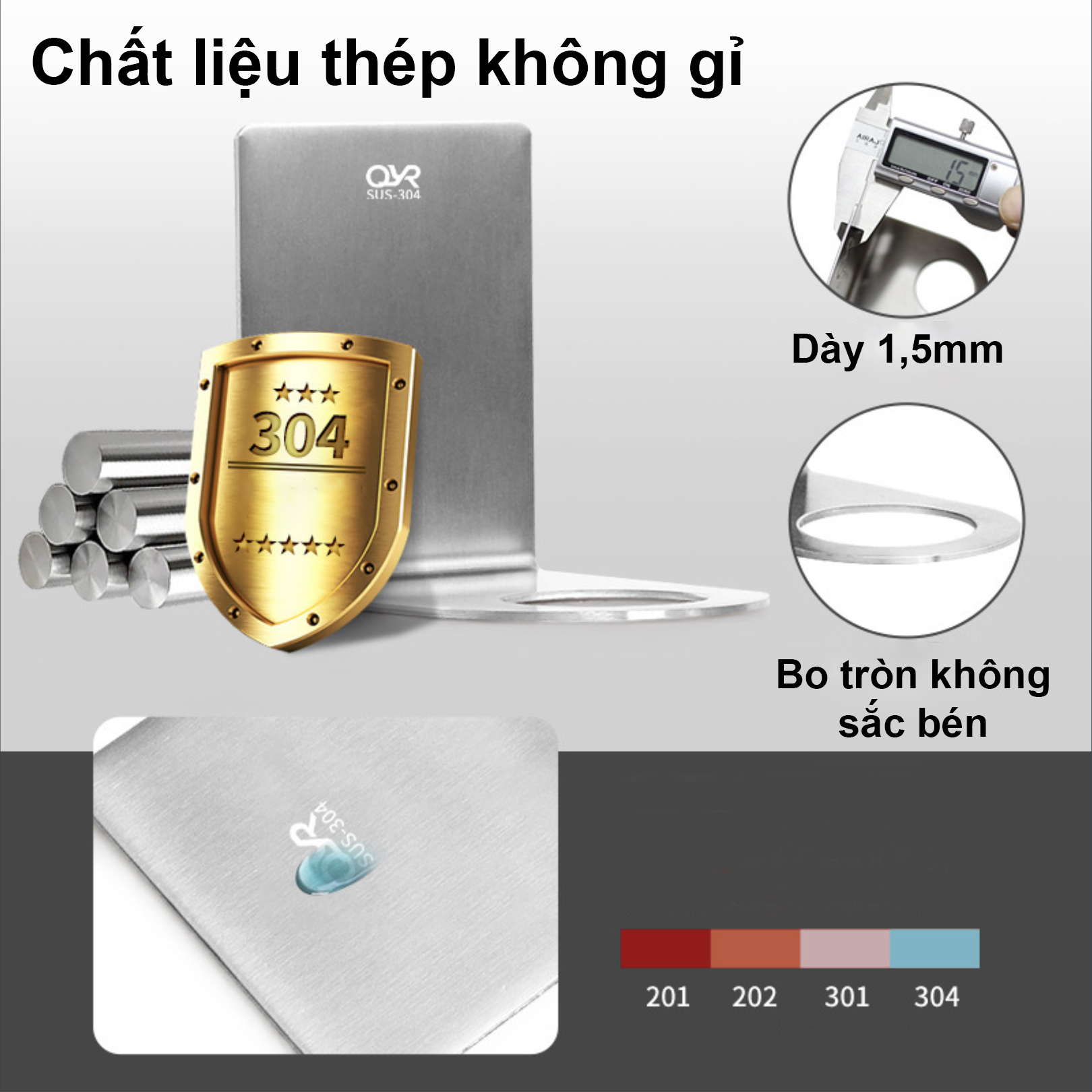 Móc Dán Tường Inox 304 Treo Chai Xà Bông, Chịu lực lên đến hơn 10kg, Nhiều Kiểu Dáng Đẹp