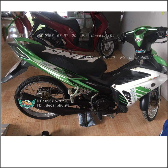 Tem Rời Exciter 135 Trắng Xanh Lá Giả Zin