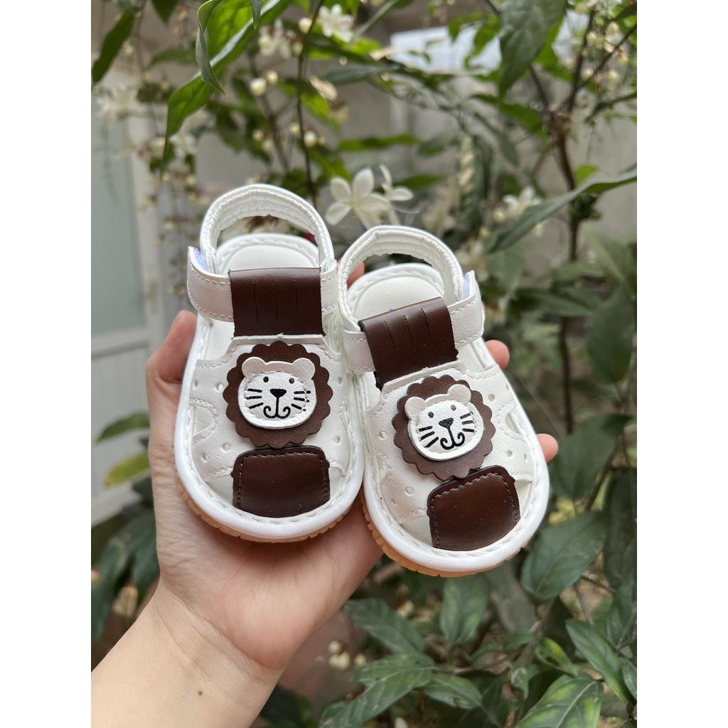 Sandal dép quai hậu hình hổ ngộ nghĩnh cho bé tập đi có còi bíp bíp Mã 518