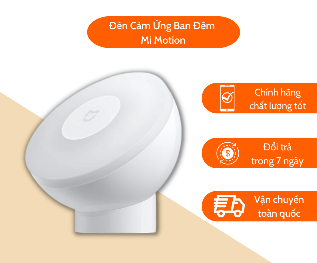 Đèn cảm ứng Xiaomi - Hàng chính hãng - Đèn cảm ưng Ban Đêm Mi Motion Activated Night Light nhỏ gọn, sang trọng