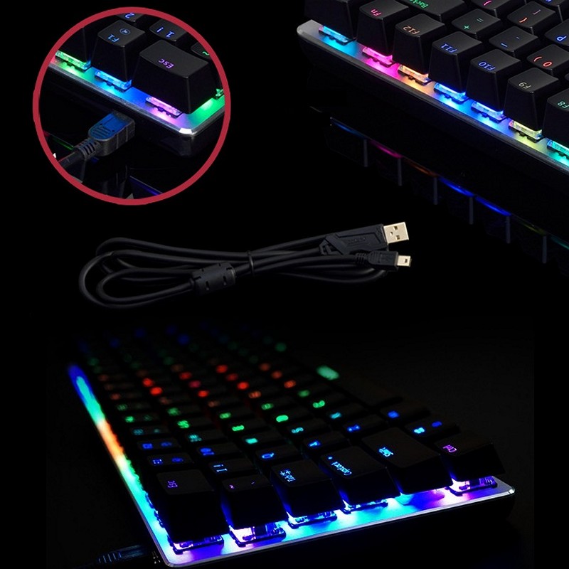 Bàn Phím Cơ mini Ajazz AK33RGB Chống ồn - Hàng nhập khẩu