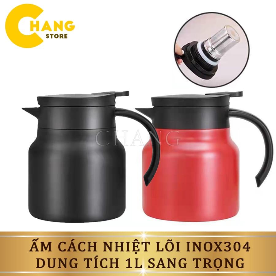 Ấm Pha Trà Giữ Nhiệt Có Bộ Lọc Trà, Bình Giữ Nhiệt Cao Cấp Lõi Inox 304 1000ml