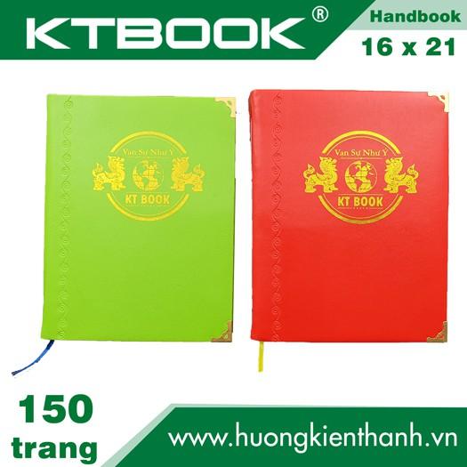 SỔ GHI CHÉP BÌA DA KTBOOK HANDBOOK CAO CẤP 150 trang size A5 ruột giấy in caro