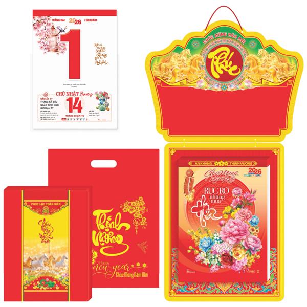 Lịch Bloc Đại Đặc Biệt - Trà & Hoa - Bảng Treo Metalize - 17 x 24 cm - TĐ34