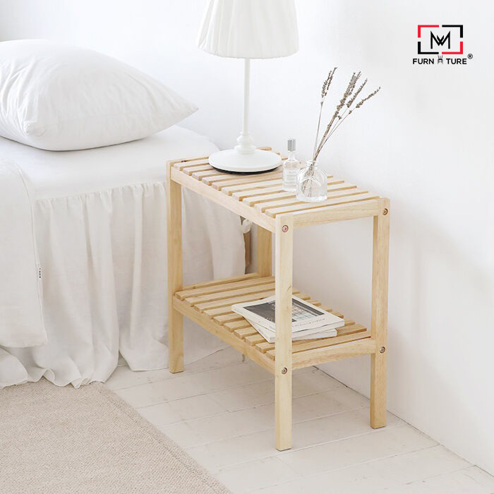 KỆ ĐỰNG GIÀY GỖ 2 TẦNG HÀN QUỐC MÀU GỖ TỰ NHIÊN - BENCH 2F NATURAL SIZE 500