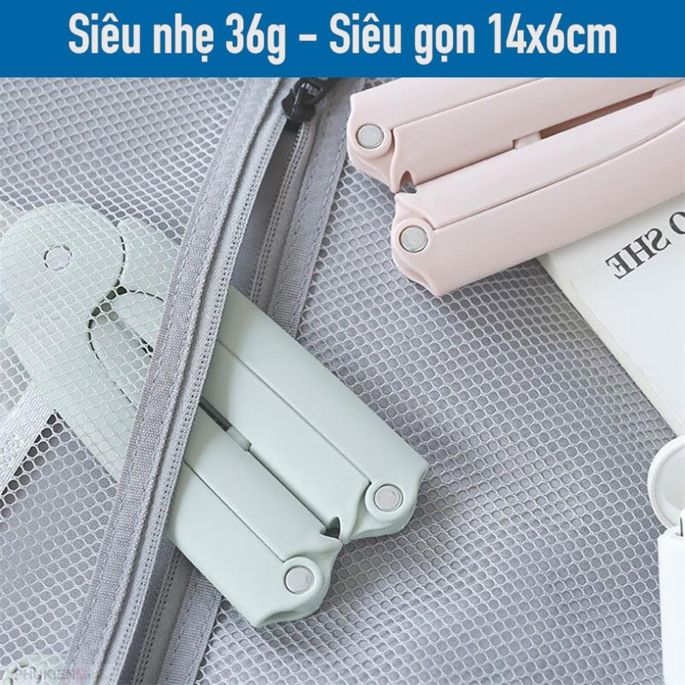 Bộ 5 cái móc treo quần áo du lịch gấp gọn, móc phơi quần áo người lớn trẻ em đầm váy gấp gọn nhẹ phù hợp công tác du lịch