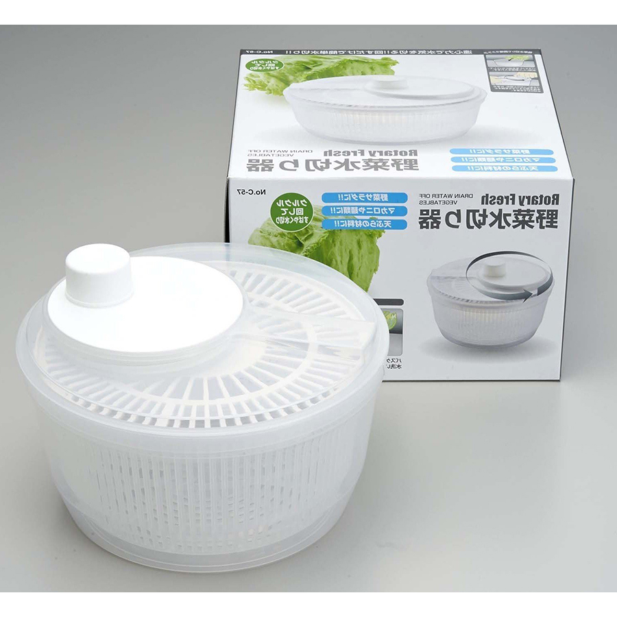 Combo Rổ Quay Rau Sống + Gói Khử Cặn Bình Nước - Nội Địa Nhật Bản