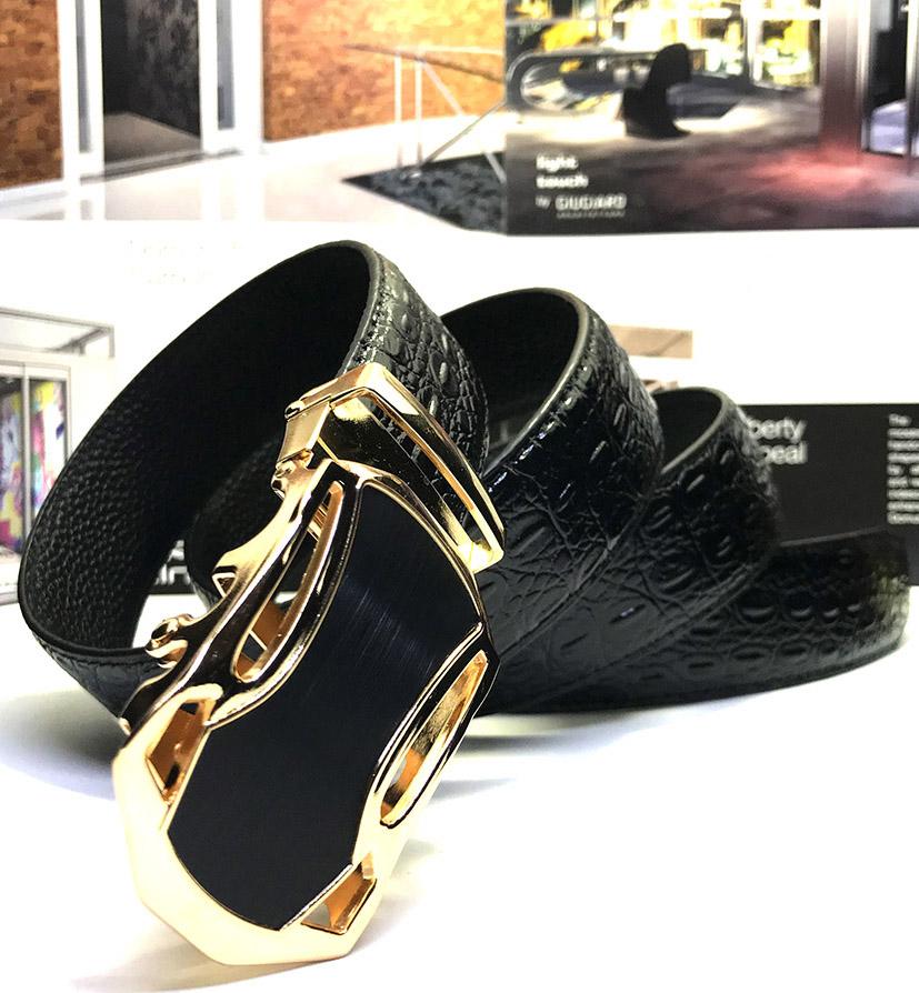 Thắt lưng/ dây nịt nam khóa tự động vân cá sấu có hộp đựng theo kèm LOẠI 1