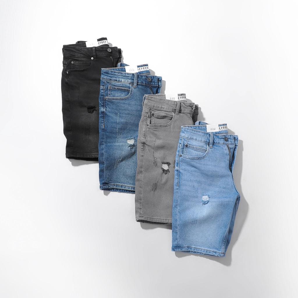 Quần short jeans DEFOXX wash rách nhẹ (3 màu) SJDF | LASTORE MENSWEAR