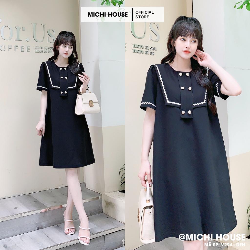 Đầm Suông Freesize Thiết kế V294 MICHI House Váy Dáng Xuông Chữ A Form Rộng Mặc Bầu Xinh