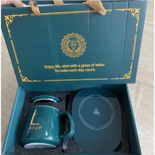 Cốc Sứ Hâm Nóng Kèm Đế Đện Thiết Kế Hiện Đại, Gọn Nhẹ, Dùng Để Hâm Sữa, Cà Phê, Hâm Trà