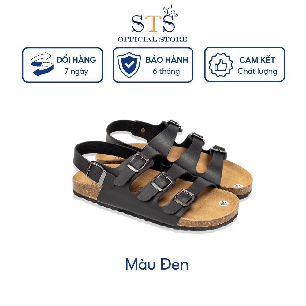 Dép sandal Birken quai hậu đi học đế trấu xuất khẩu Da PU cao cấp siêu bền ôm chân STPU13