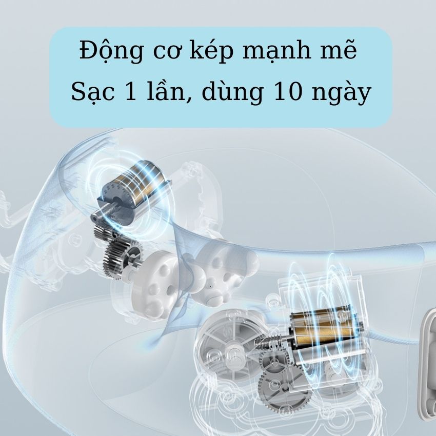 Gối Massage Chữ U Jeeback U3 Đa Năng Tích Hợp Nhiệt Hồng Ngoại Giảm Đau Cổ Vai Gáy Cho Dân Văn Phòng, Du Lịch