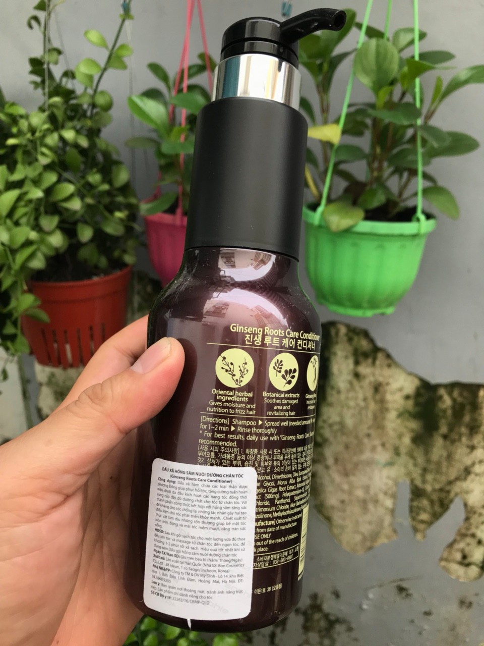 Cặp dầu gội/xả hồng sâm nuôi dưỡng chân tóc Sophia Platinum Ginseng Rooth Care Hàn Quốc (2x500ml) tặng kèm móc khoá