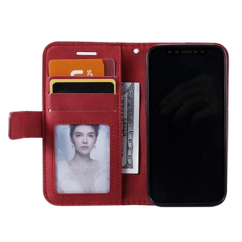 Bao da điện thoại PU nắp gập có khe cắm thẻ cho iPhone XS Max XS XR 6 7 8 Plus