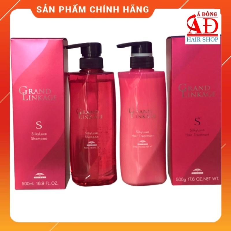 [+Tặng mũ trùm] DẦU GỘI XẢ MILBON GRAND LINKAGE SILKY LUXE SIÊU MƯỢT CHO TÓC SỢI MẢNH YẾU 500ML (NHẬT BẢN)