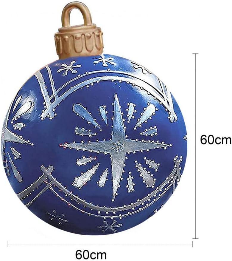 Quả bóng Giáng sinh bơm hơi PVC, Đồ trang trí Giáng sinh lớn, Quả bóng Giáng sinh ngoài trời lớn 60cm, Trang trí Giáng sinh cá nhân, cho Sân vườn, Ban công, Trang trí sân
