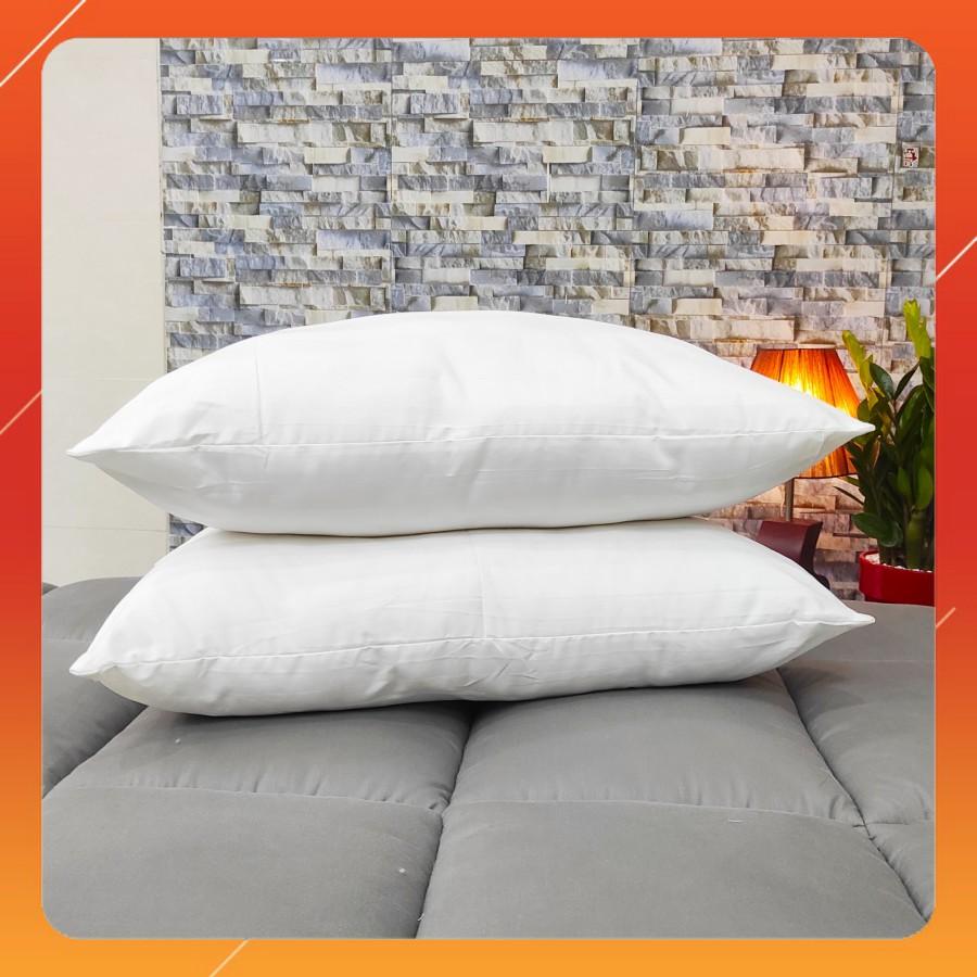 Gối Lông Vũ Microfiber Cao Cấp Chuẩn Khách Sạn 5 Sao Ruột Gối Lông Vũ Nhân Tạo Êm Ái, Kháng Khuẩn, Bền Đẹp