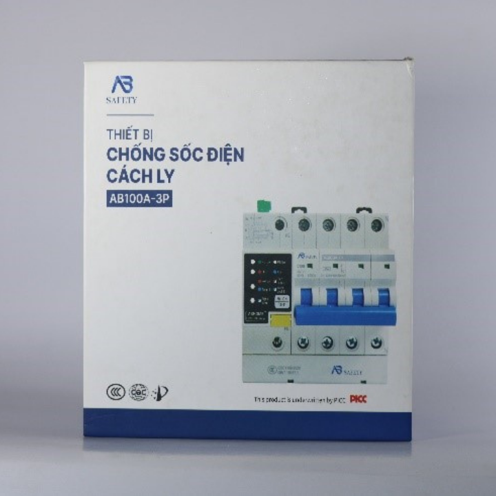 Bộ Thiết Bị Chống Điện Giật AB Home AB100A-3P Chống Sốc Điện Cách Ly Bảo Vệ An Toàn Khi Hở Rò Rỉ Điện