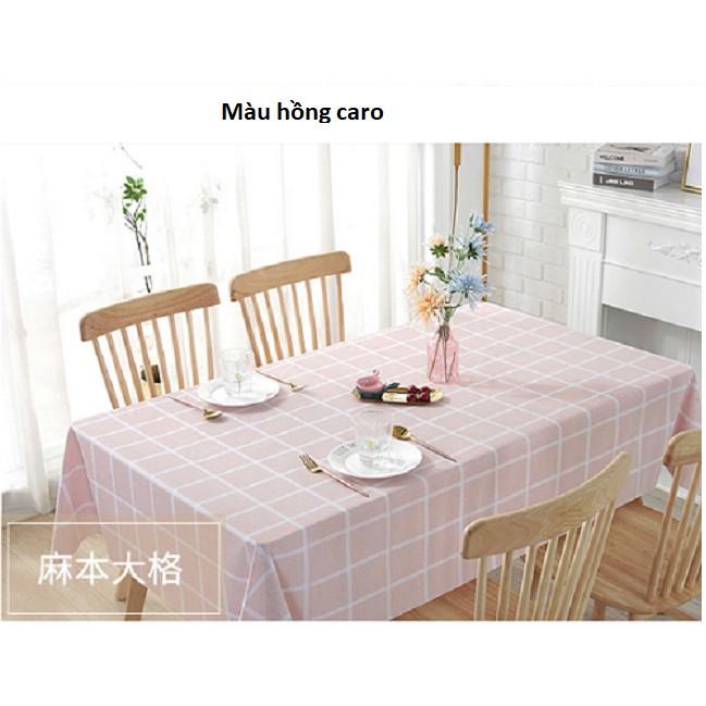 Khăn trải bàn kẻ caro vintage bằng nhựa PVC chống thấm nước, trang trí bàn ăn, Background chụp ảnh dễ thương
