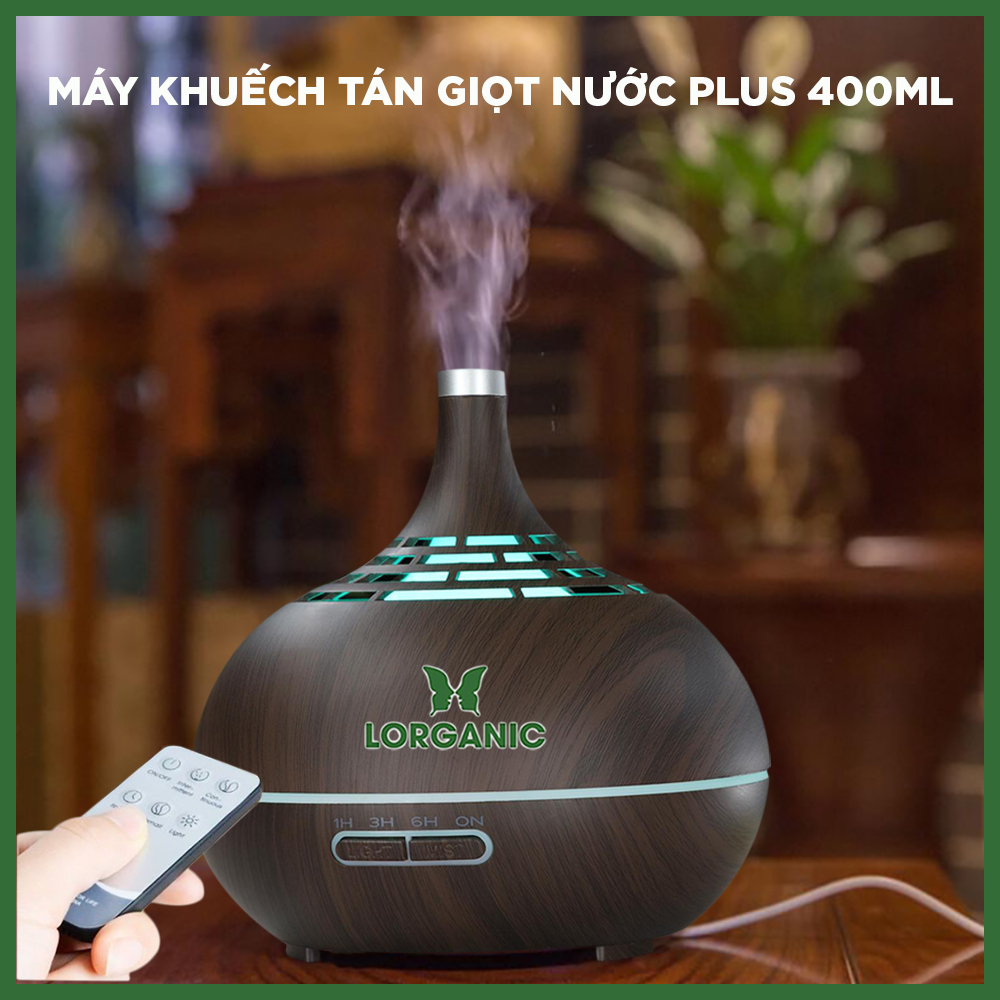 Máy khuếch tán/ máy xông tinh dầu Lorganic Giọt Nước Plus FX2062 - Có kèm remote/ Phun sương sóng siêu âm/ Thích hợp xông phòng 15-40 m2