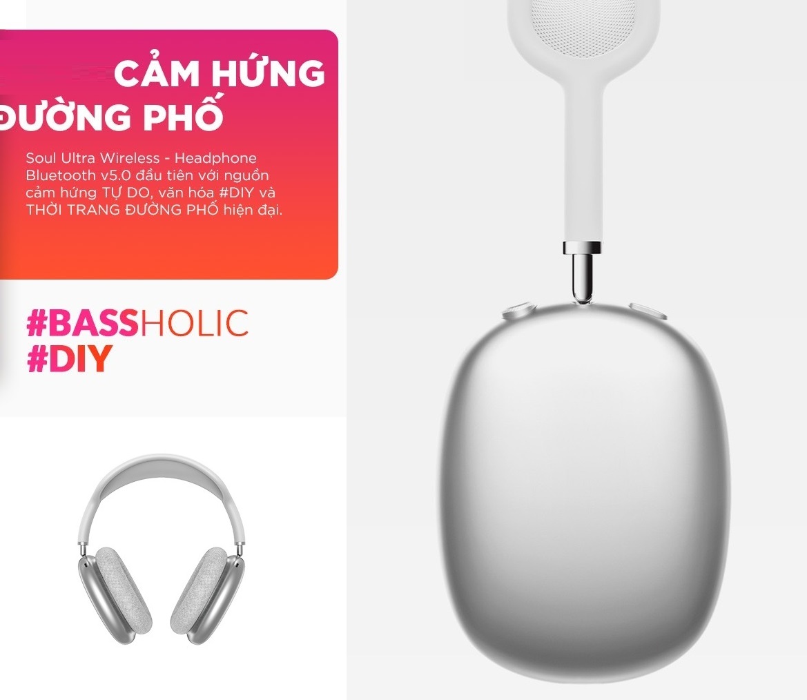 Tai Nghe Headphone Bluetooth Chụp Tai Chống Ồn Bluetoshita Ultra Wireless Công Nghệ Dynamic Bass - Bluetooth v5.0 - 20 Giờ Sử Dụng JBES96 - Hàng Chính Hãng