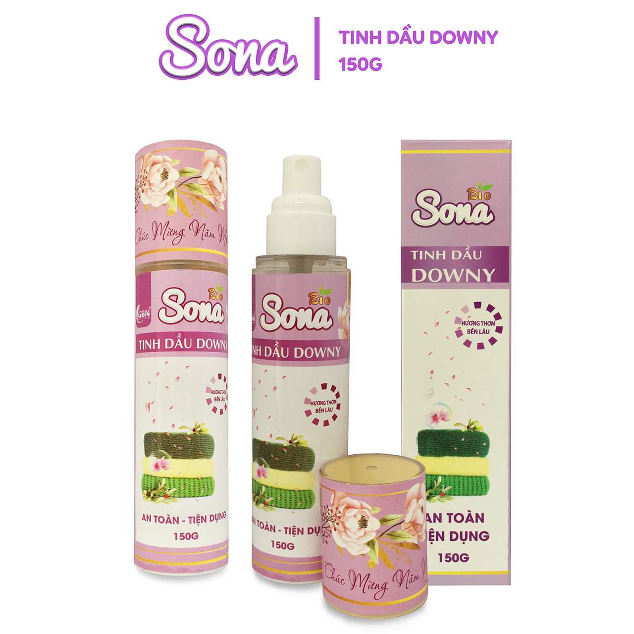 Xịt Thơm Quần Áo SoNa, Xả Vải Khô - Tinh Dầu Comfort &amp; Downy 150ml (hộp đỏ)