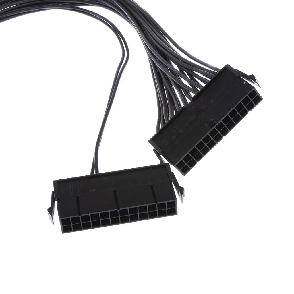 4x24Pin Male to Female Dual PSU ATX Power Adapter Mining Cable Connector Cord