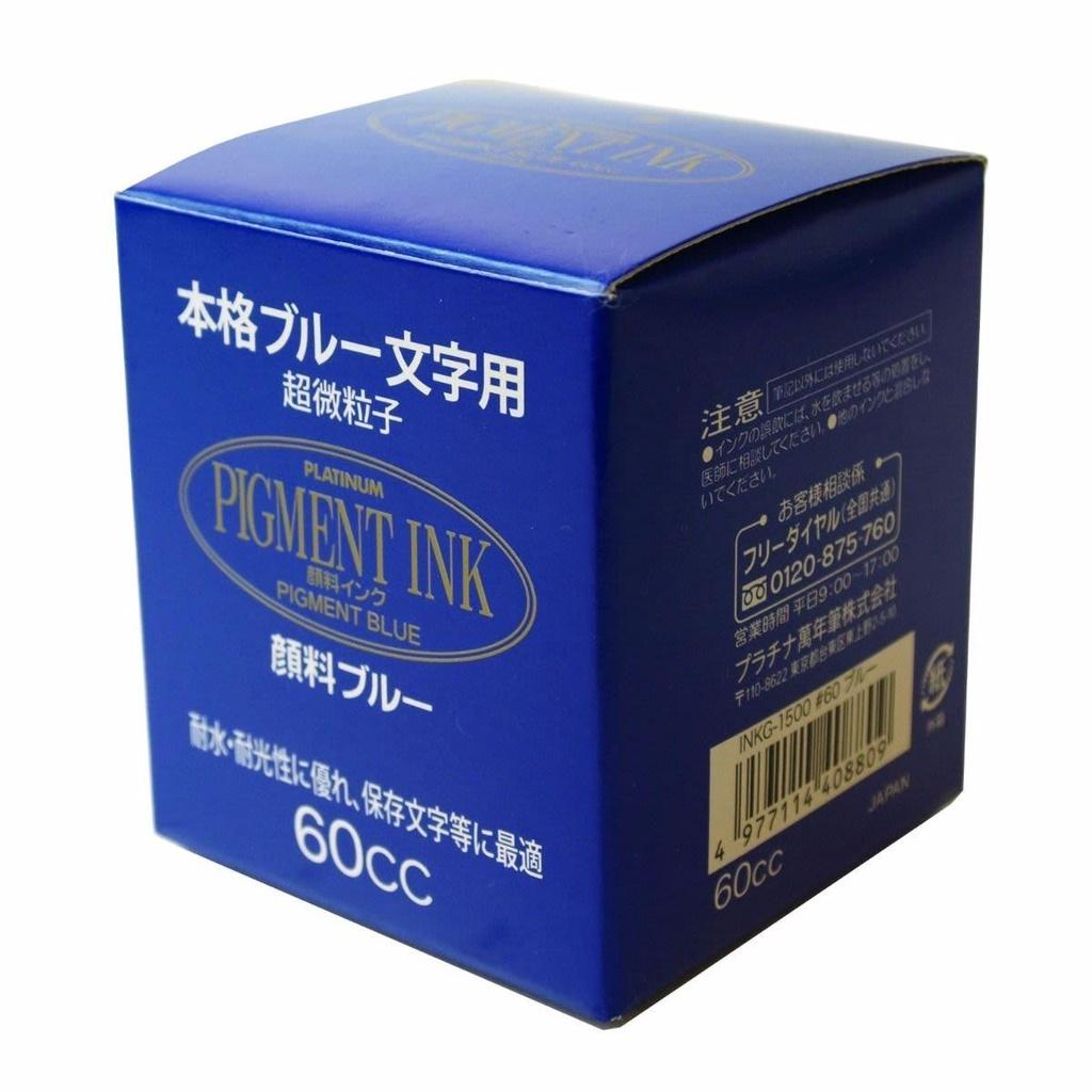 Hộp mực Platinum 60CC xanh dương kháng nước made in Japan dành cho bút mực bút ký