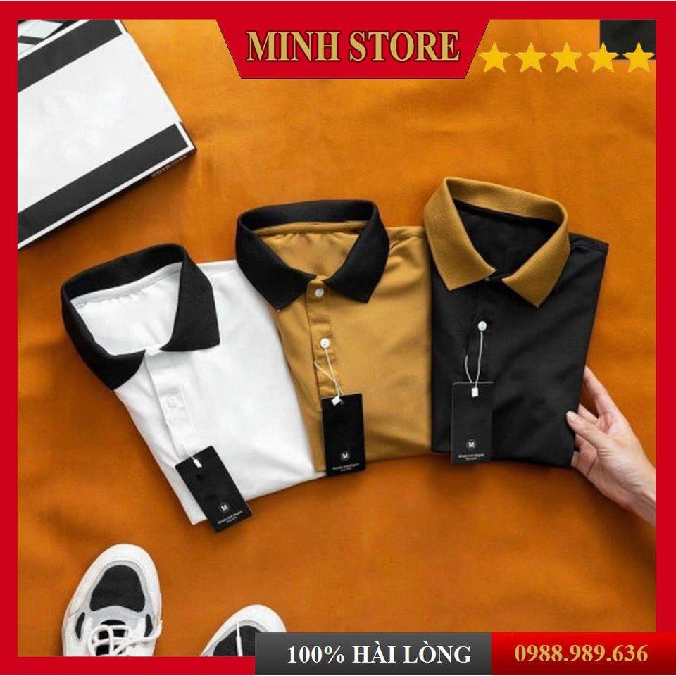 Aó Polo Nam Nữ Phối Sọc Tay, Áo Thun Nam Nữ Ngắn Tay Có Cổ Cotton Cá Sấu Form Chuẩn AT10 - MINHSTORE