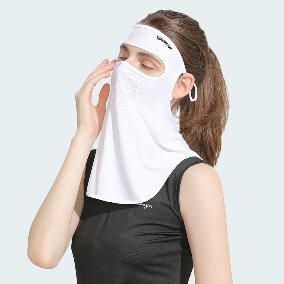 Khẩu trang vải lụa mát chống nắng và tia UV thoáng khí mau khô tiện lợi bền bỉ