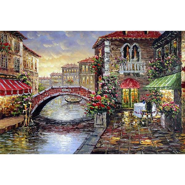 Tranh canvas phong cách sơn dầu - Phong cảnh Venice - PC017