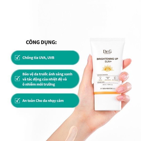 Kem Chống Nắng Dưỡng Sáng Da Dr.G Brightening Up Sun+ SPF50+ PA+++ 50ml